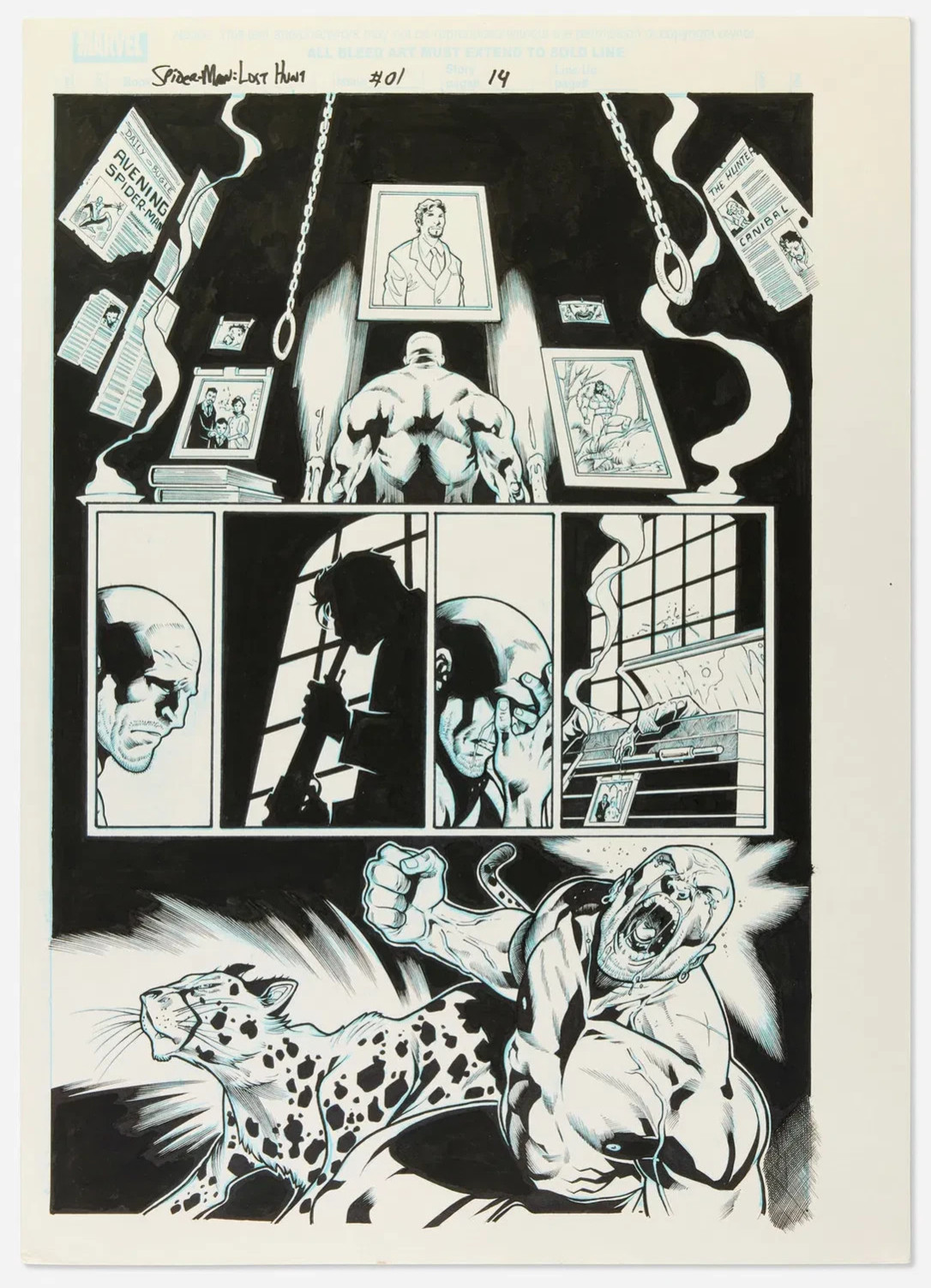 E Messias & B Belardino, Spider-Man: The Lost Hunt #1 Story Page 14 Orig Art E Messias & B Belardino, Spider-Man: The Lost Hunt #1 Story Page 14 Orig Art