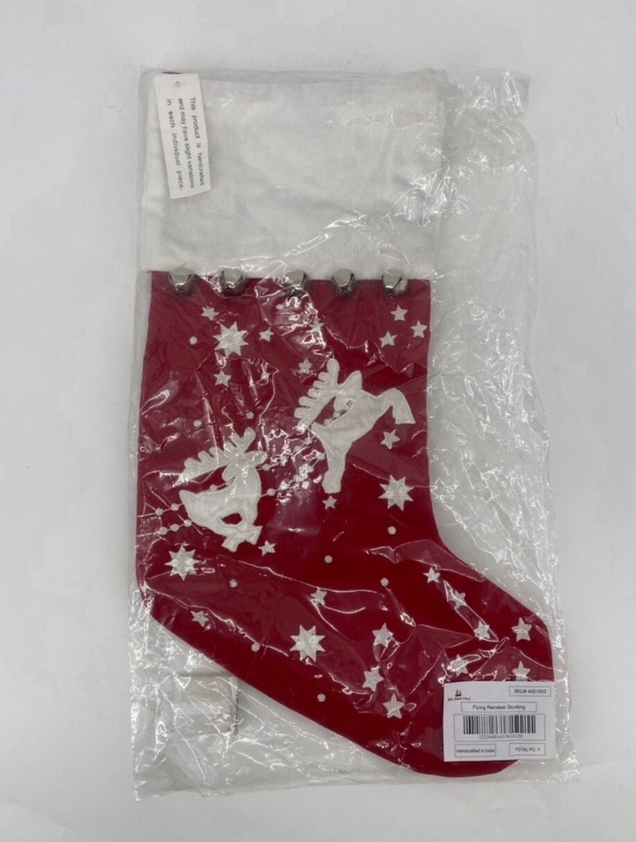 Balsam Hill Christmas Flying Reindeer Stocking Balsam Hill Christmas Flying Reindeer Stocking