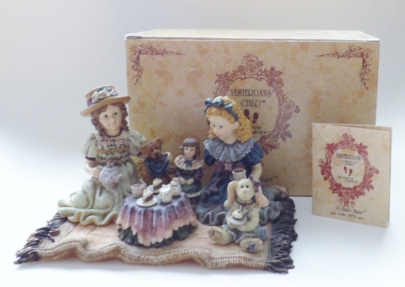 Boyd\'s Yesterday’s Child Dollstone Collection Tea for Four # 3507 w/ Box