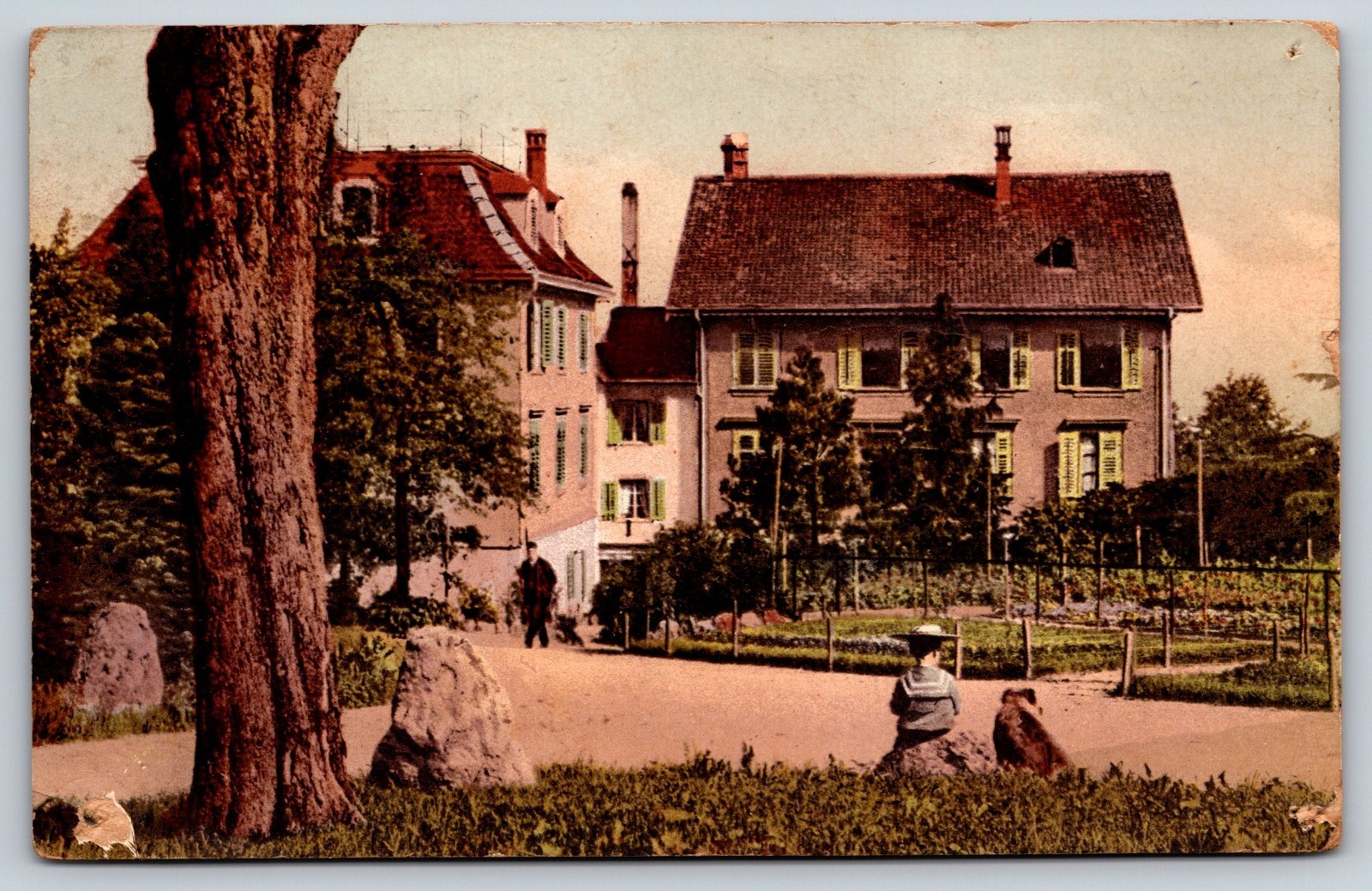 Pension Guggithal, Zug, Switzerland, Year 1908 Vintage Postcard Pension Guggithal, Zug, Switzerland, Year 1908 Vintage Postcard