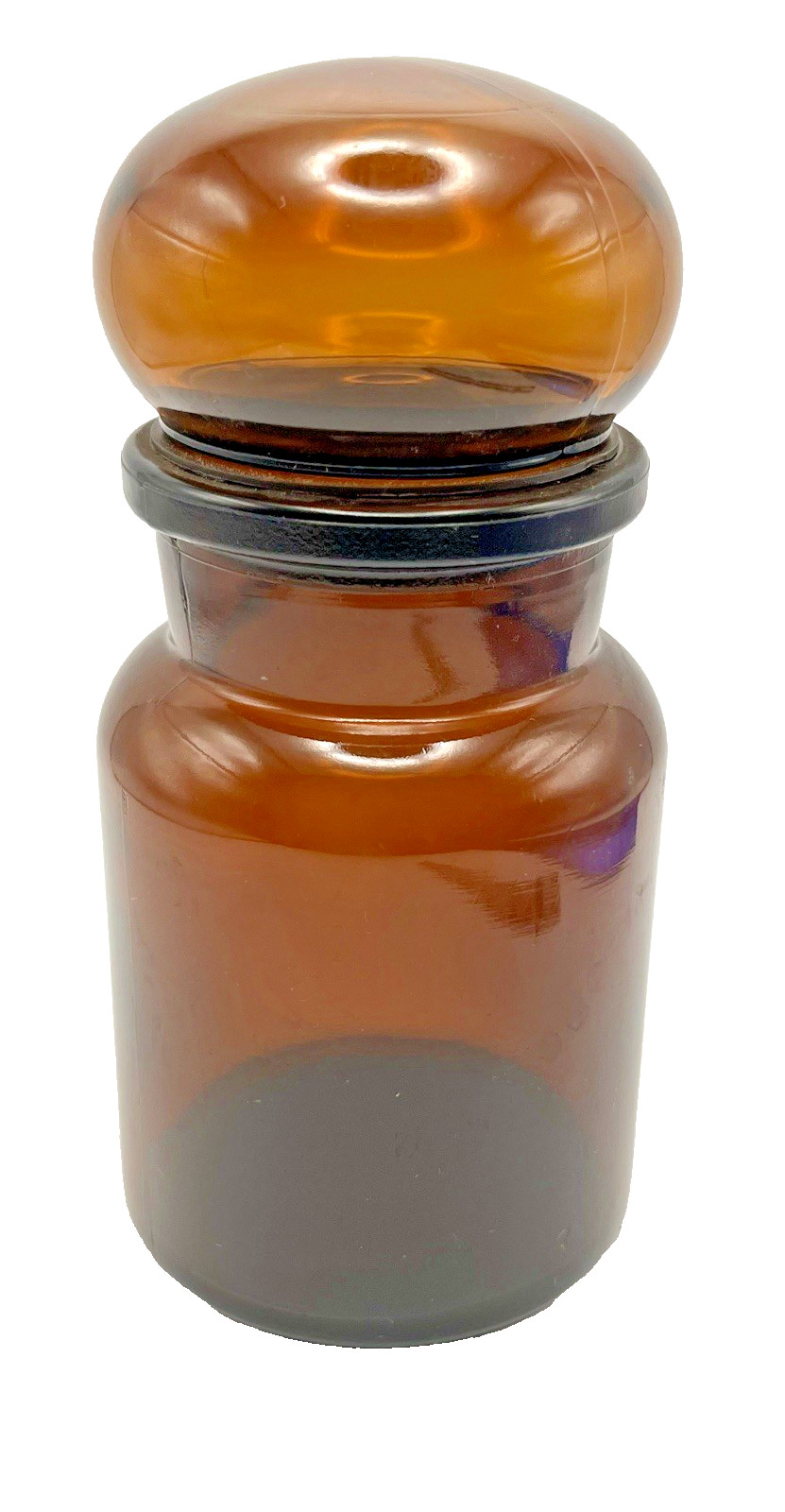 Vintage Amber Apothecary Bubble Jar MCM Belgium 5.5\
