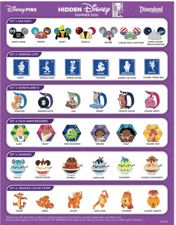Pre Sale Disneyland Hidden Disney 2026 Wave B Mystery Pin Bag (Purple Packs) Pre Sale Disneyland Hidden Disney 2026 Wave B Mystery Pin Bag (Purple Packs)