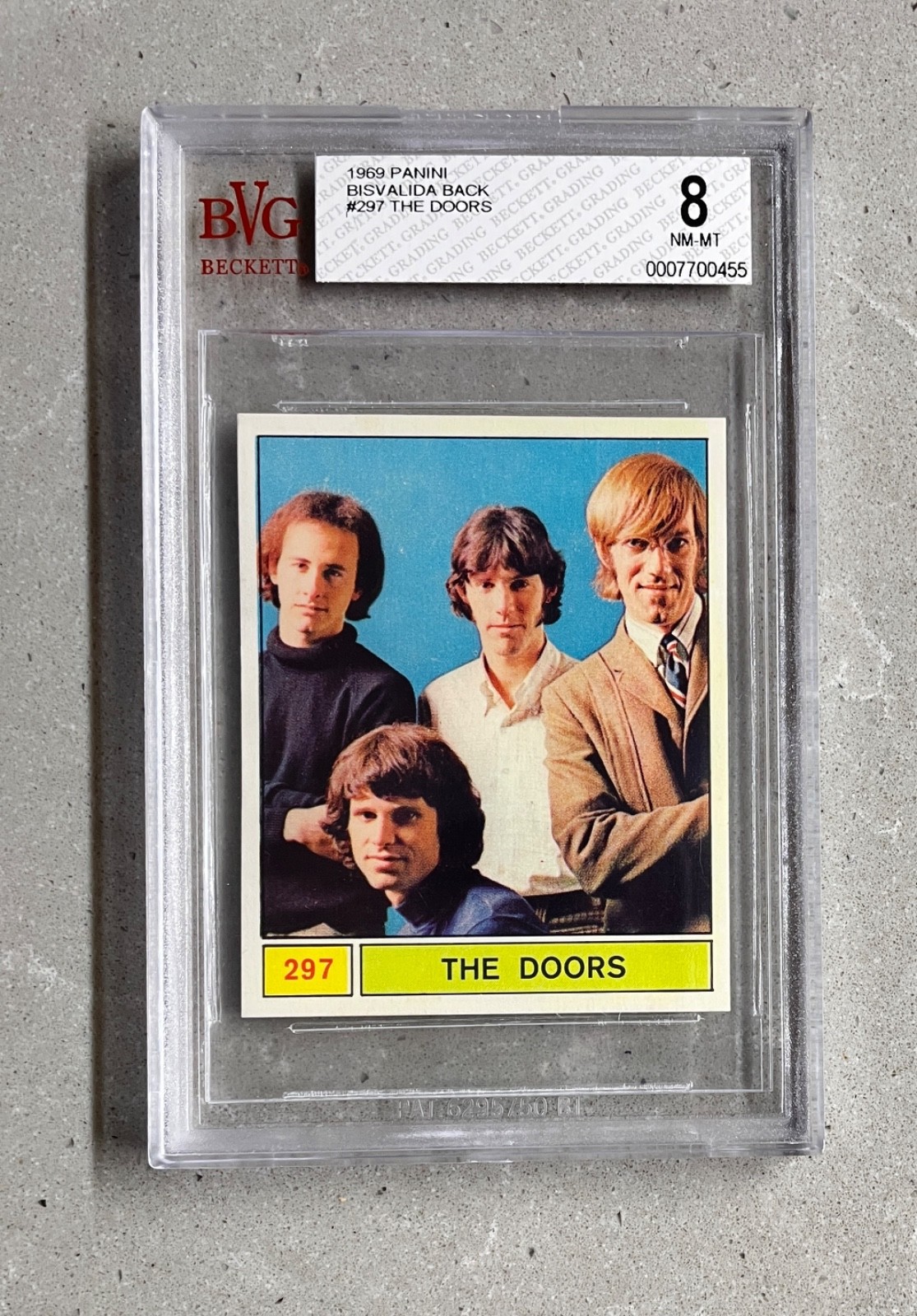 1969 Panini Cantanti The Doors #297 Bisvalida Back BVG 8 NM-MT 1969 Panini Cantanti The Doors #297 Bisvalida Back BVG 8 NM-MT