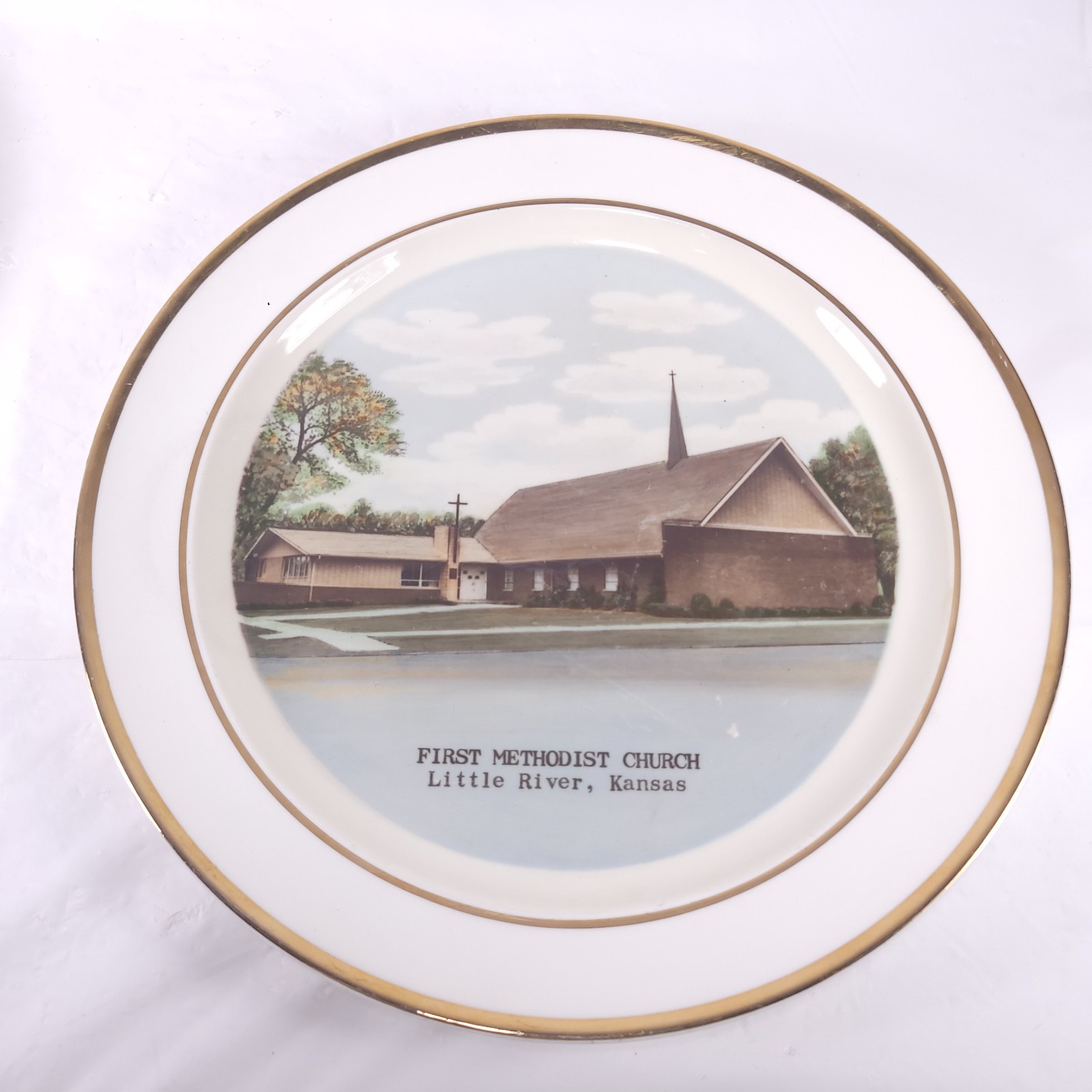 First Methodist Church Little River Kansas Collectors Plate Vintage First Methodist Church Little River Kansas Collectors Plate Vintage