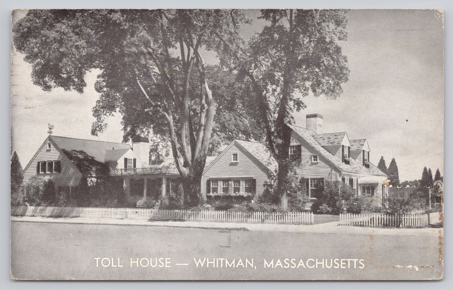 Vintage Toll House Whitman Massachusetts Postcard 1951 Historic Inn