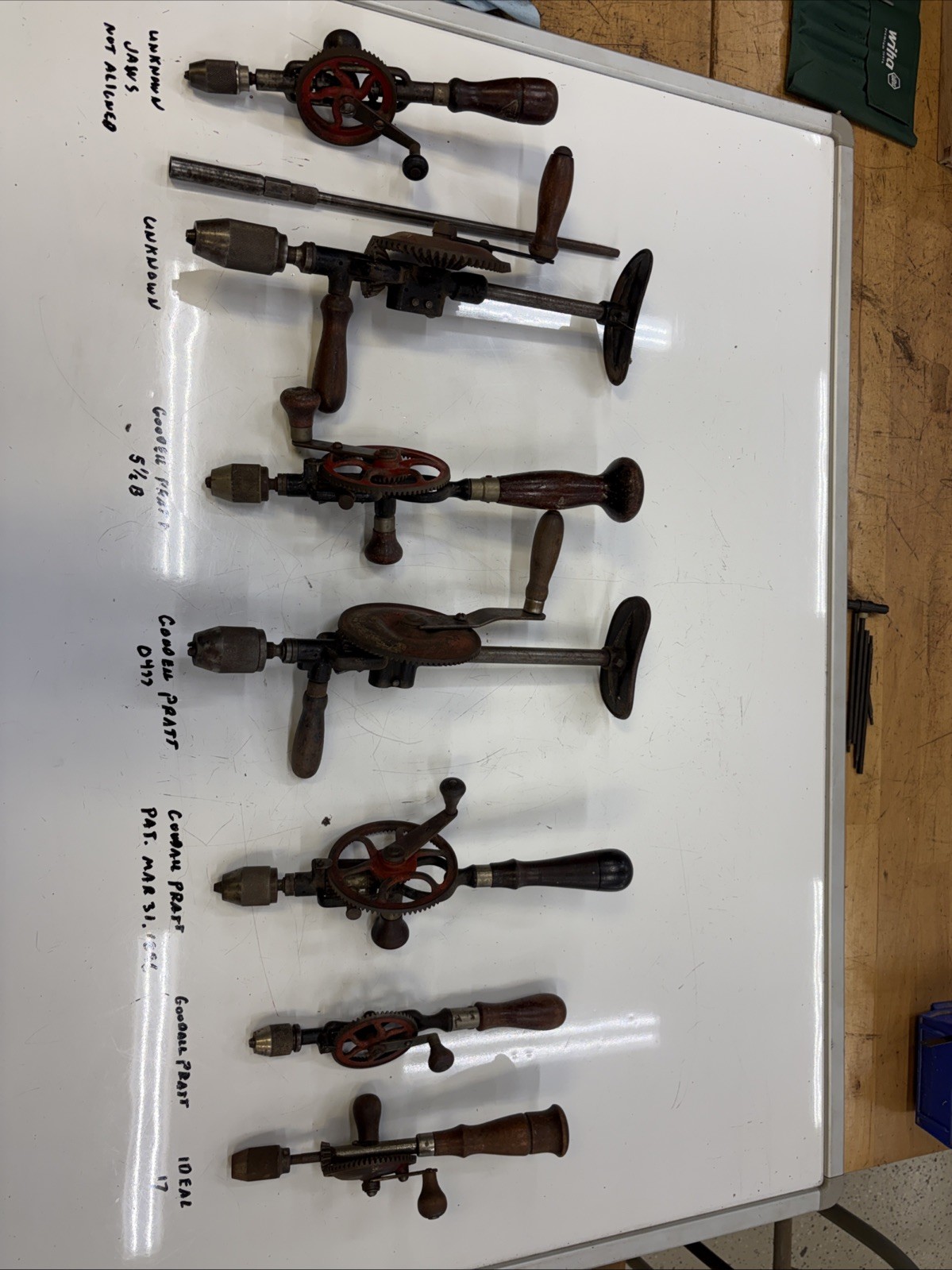 Vintage Goodell-Pratt Hand Drill, Breast Drill, Eggbeater Extras In Lot Of 7 Vintage Goodell-Pratt Hand Drill, Breast Drill, Eggbeater Extras In Lot Of 7