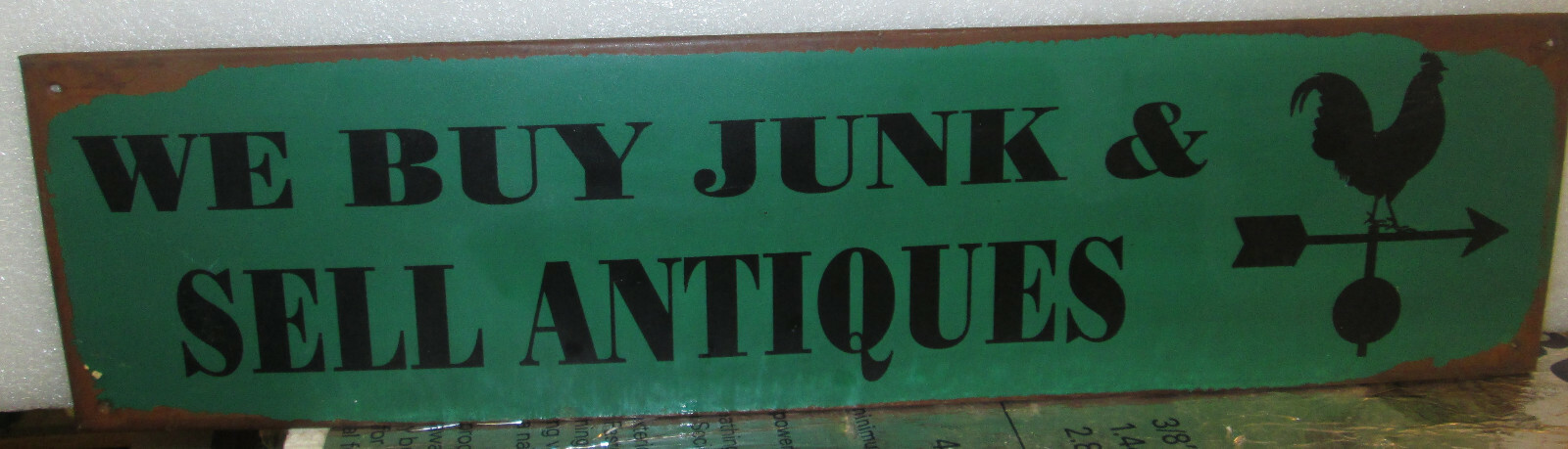 Vintage Metal Sign, Vintage Metal Sign,