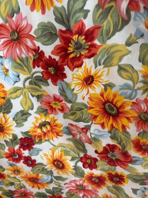Custom-made w/Longaberger SUNFLOWER fabric TABLE RUNNER diff length/width