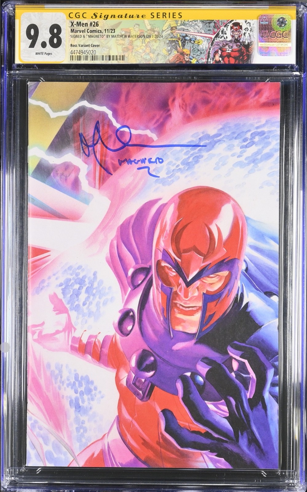 X-Men #26 ALEX ROSS VARIANT CGC SS 9.8 signed Matthew Waterson MAGNETO X-Men '97