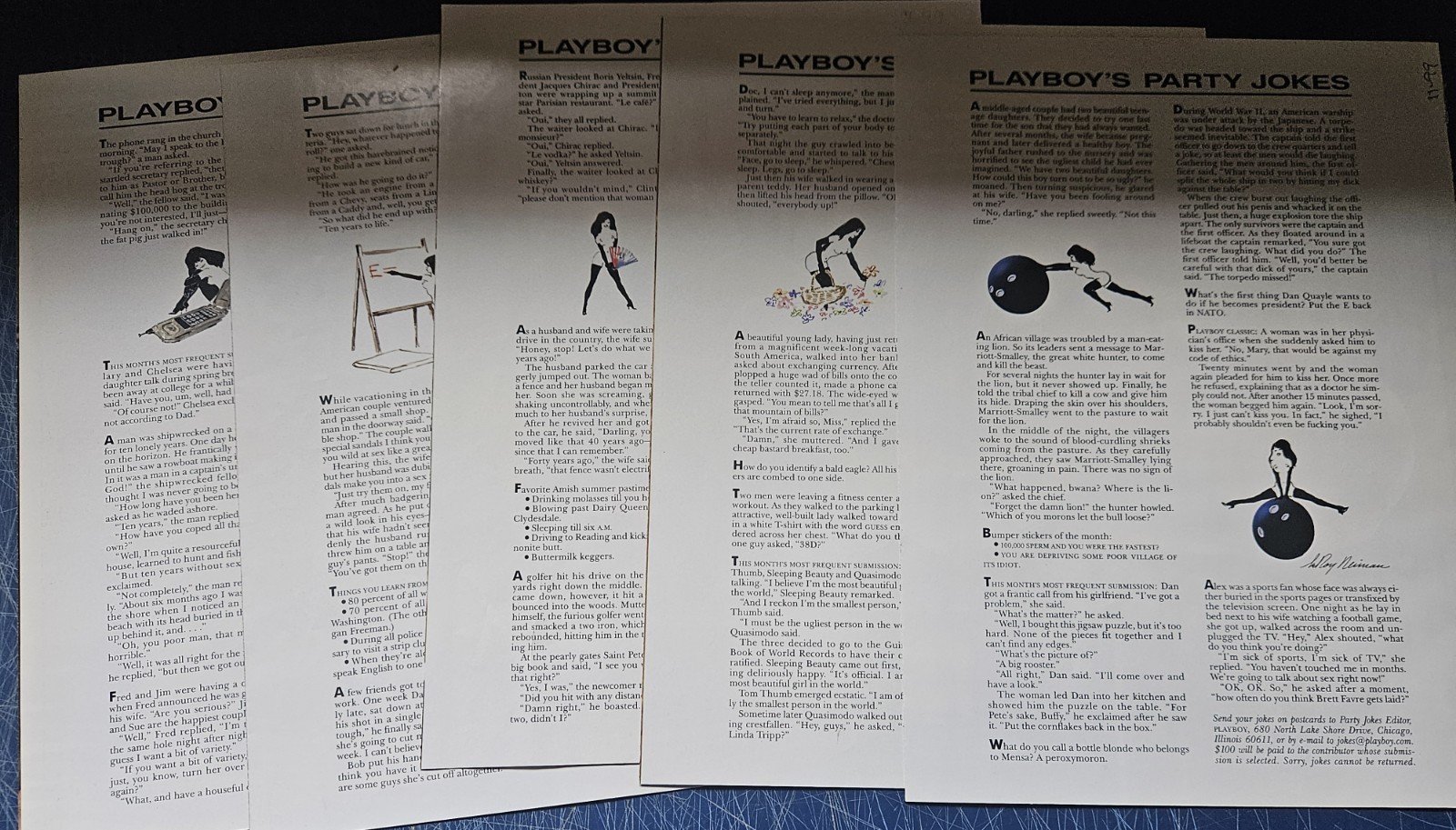 Vintage Playboy Centerfold Only Lot (5) 1990-2009 - Dozens to choose from 