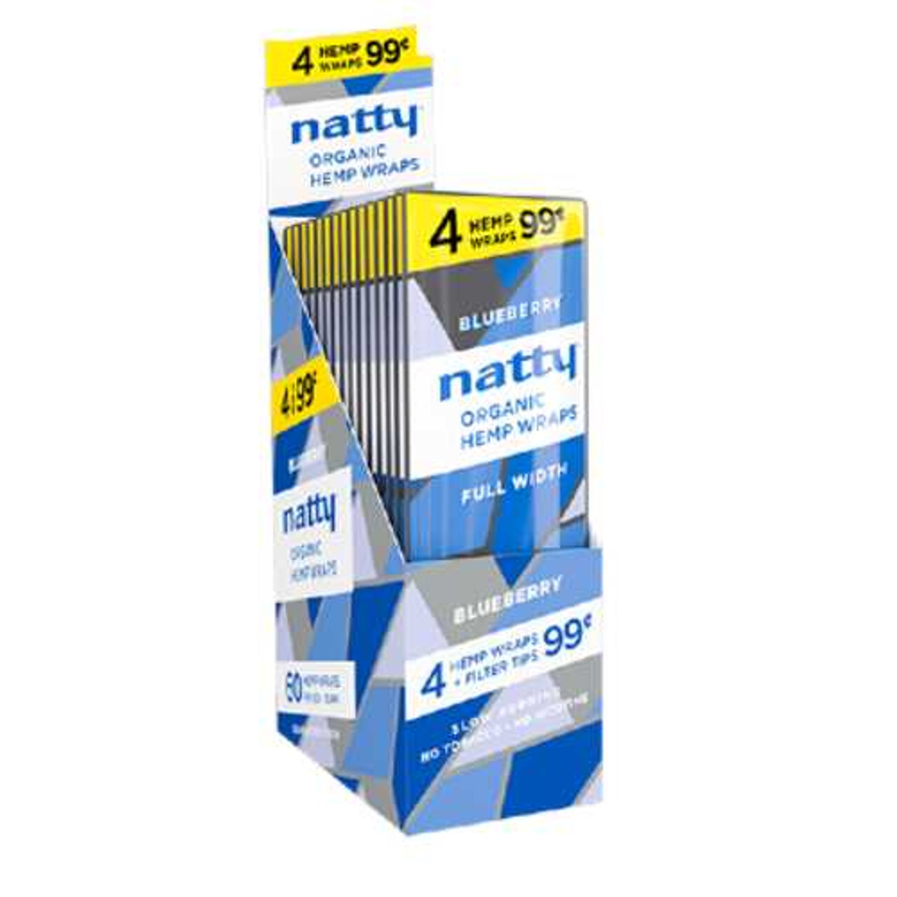 Natty Wraps - Full Width Wraps - Blueberry Flavor FULL BOX (15/4ct - 60 TOTAL) Natty Wraps - Full Width Wraps - Blueberry Flavor FULL BOX (15/4ct - 60 TOTAL)