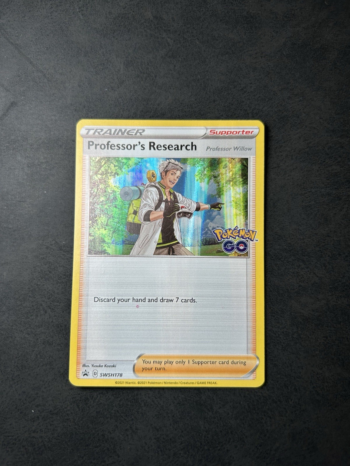 Pokemon TCG Professor\'s Research Sword & Shield Promo SWSH178 Holo Near Mint
