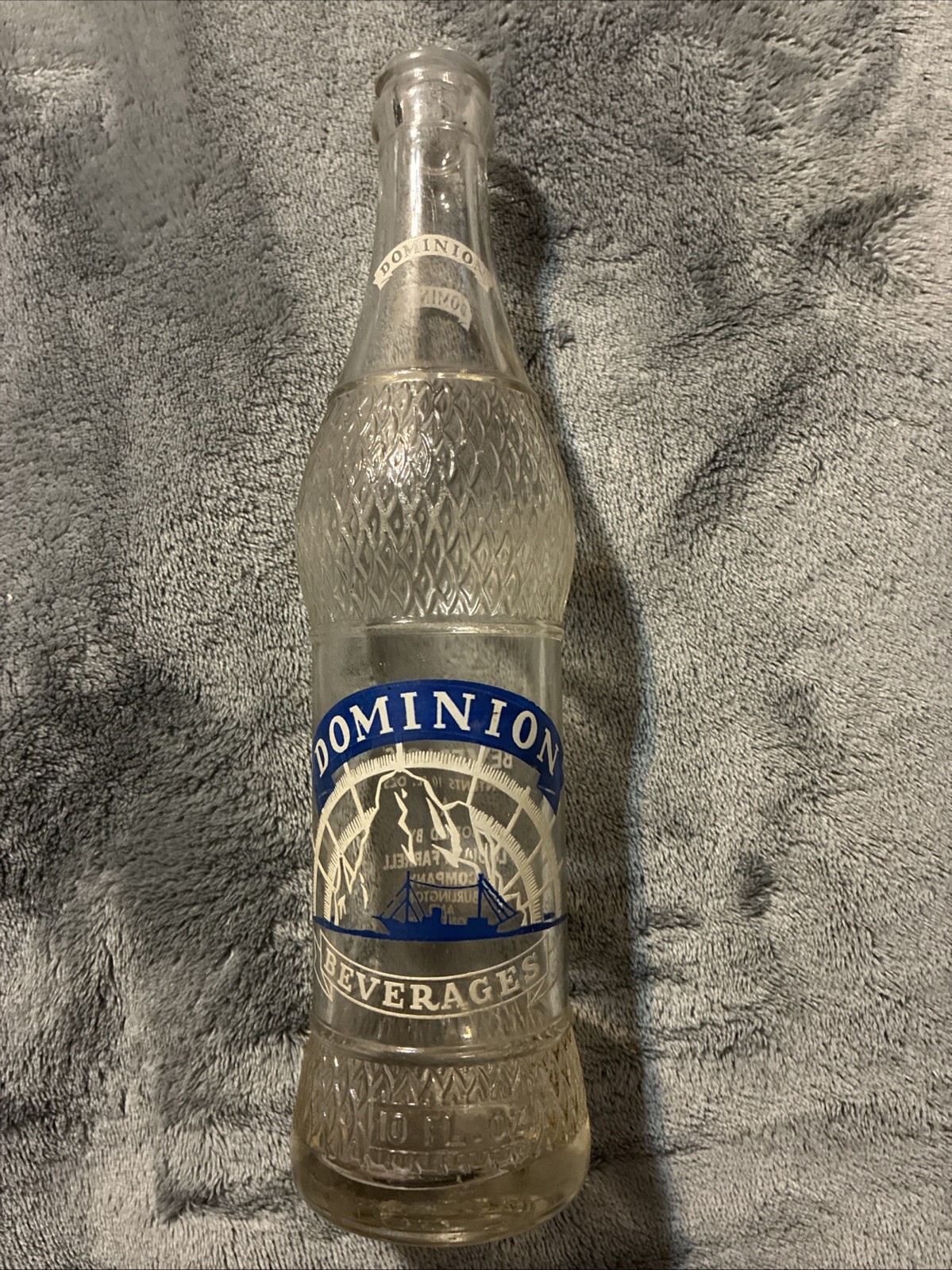 Vintage Dominion Beverages Soda 10oz Bottle Burlington and Montpelier, Vermont Vintage Dominion Beverages Soda 10oz Bottle Burlington and Montpelier, Vermont
