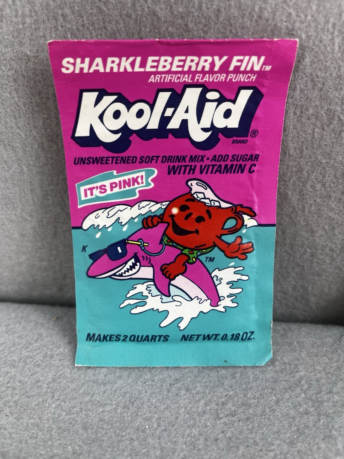 Vintage 90s Kool-Aid SharkleBerry Fin Soft Drink Mix General Foods USA