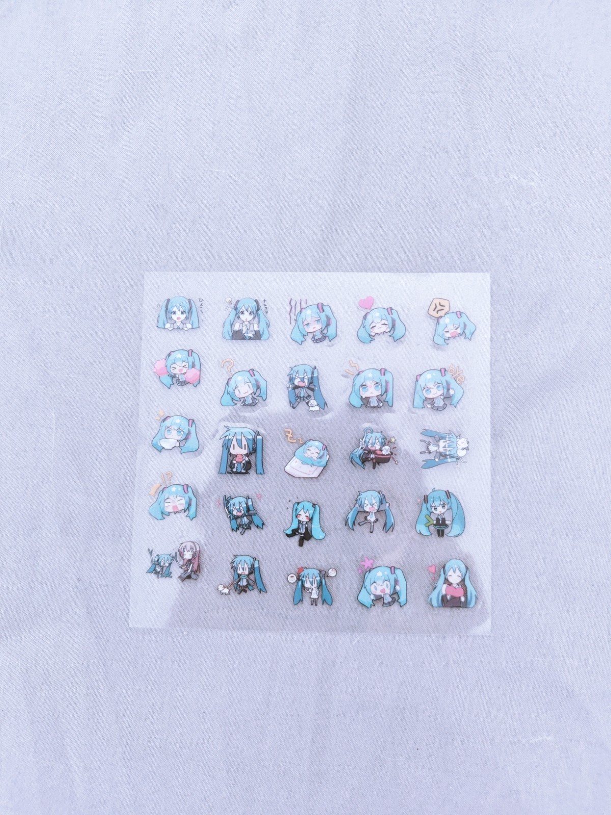 Hatsune Miku Cute Cartoon PET Stickers, Anime Character Decals for Journal, Plan Hatsune Miku Cute Cartoon PET Stickers, Anime Character Decals for Journal, Plan