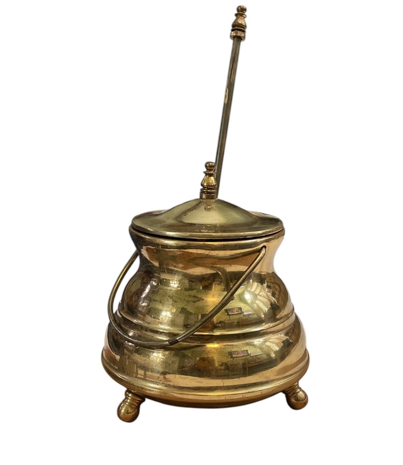 Vintage Brass Holy Water Bucket With Lid & Aspergillum Wand Catholic Church Ritu Vintage Brass Holy Water Bucket With Lid & Aspergillum Wand Catholic Church Ritu