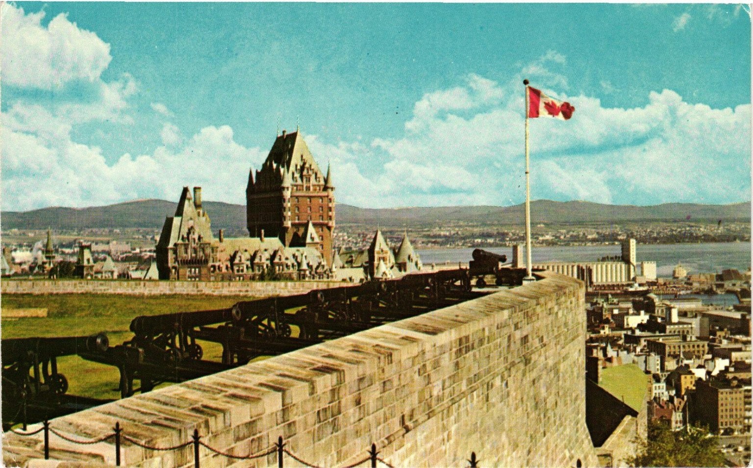 Château Frontenac Quebec City Canada Vintage Postcard from La Citadelle Château Frontenac Quebec City Canada Vintage Postcard from La Citadelle
