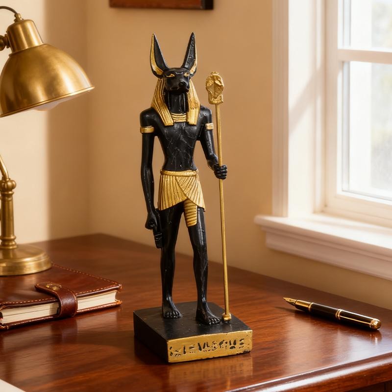 Egyptian Mythology Anubis Statue Resin Craft for Home Decoration in Bedroom