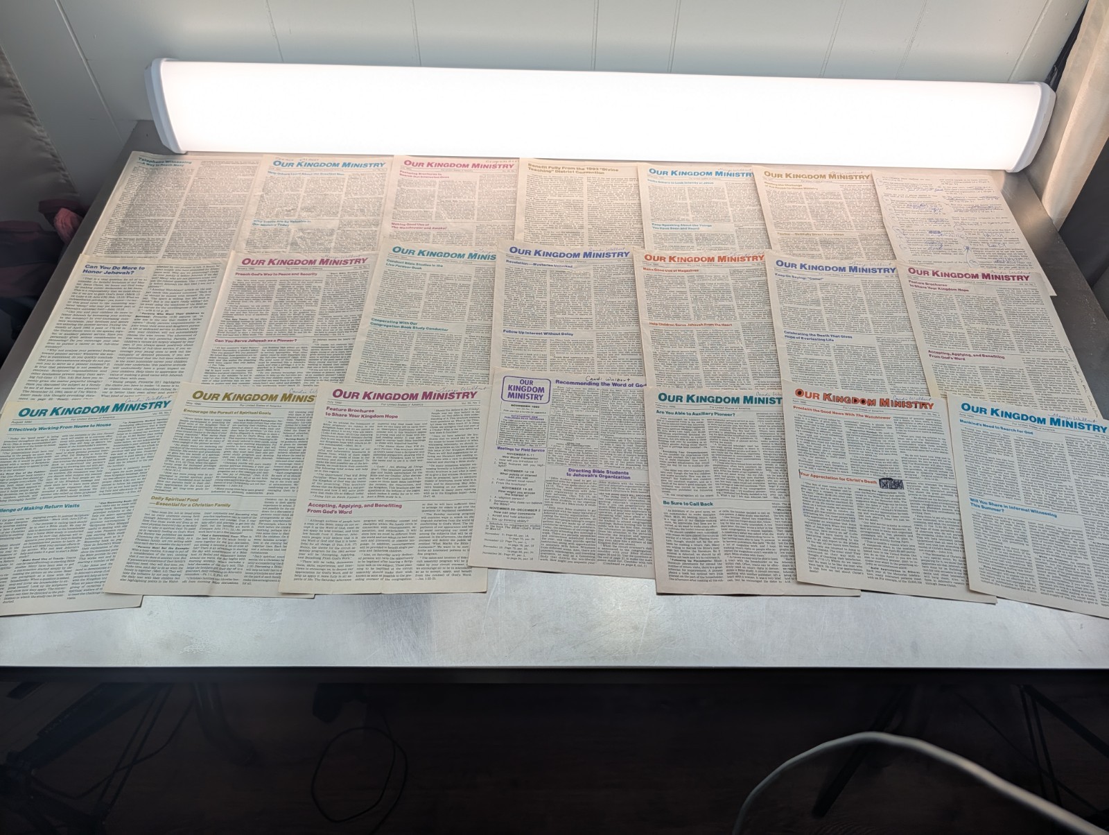 Jehovah\'s Witness 1990s Our Kingdom Ministry +School Materials 80+ Sheets Jehovah\'s Witness 1990s Our Kingdom Ministry +School Materials 80+ Sheets