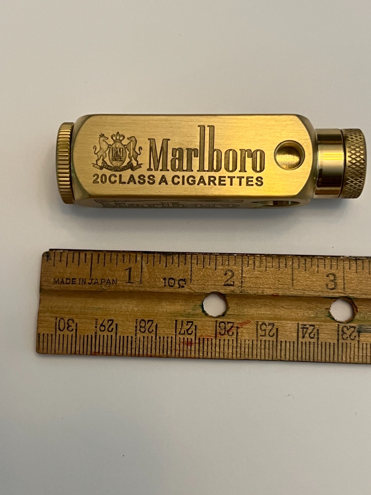 Heavy-duty Marlboro Trench Shaped Brass Lighter (Ships from USA) Heavy-duty Marlboro Trench Shaped Brass Lighter (Ships from USA)