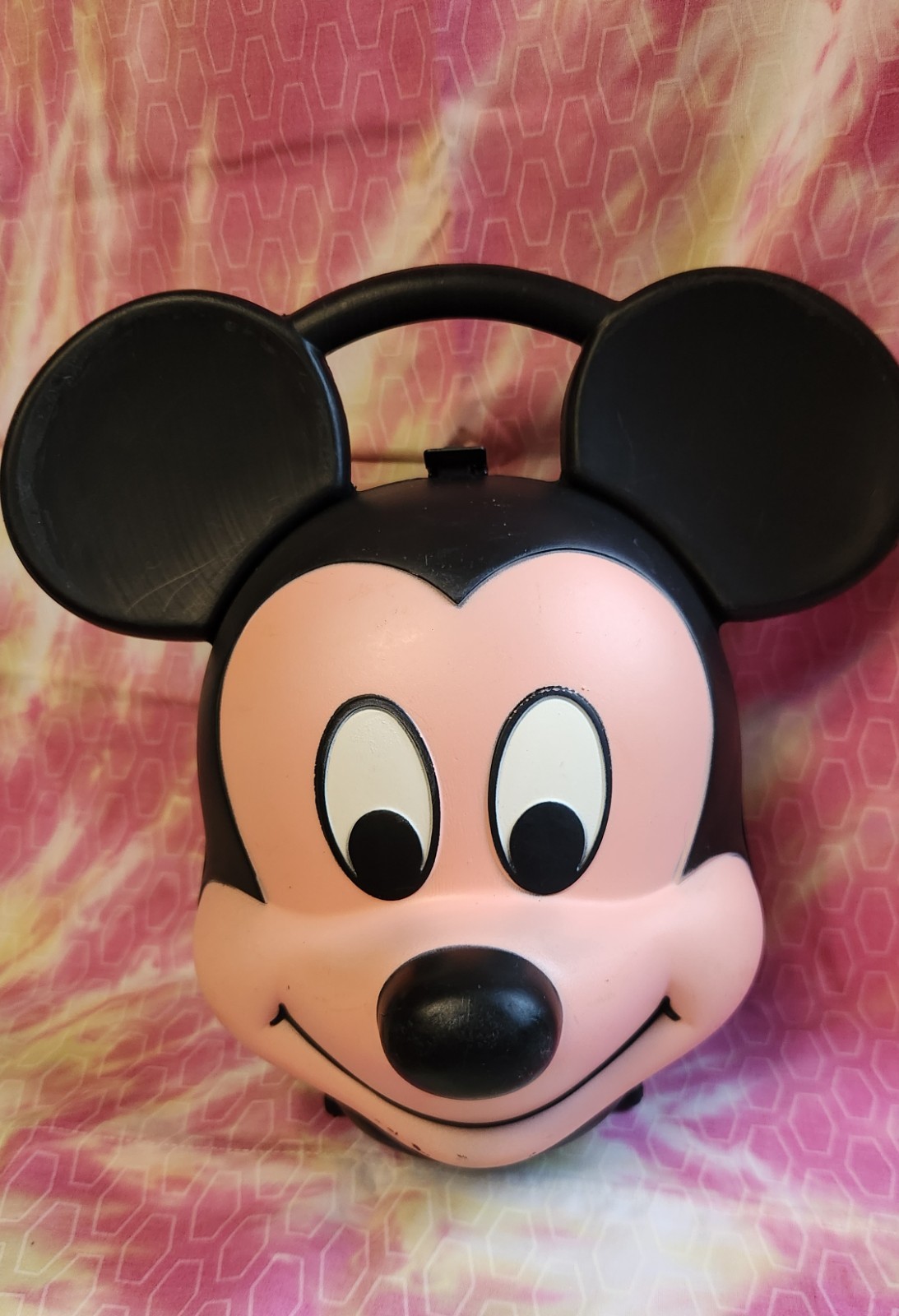 Vintage Alladin Disney Mickey Mouse Head Lunch Box and Original Thermos Vintage Alladin Disney Mickey Mouse Head Lunch Box and Original Thermos