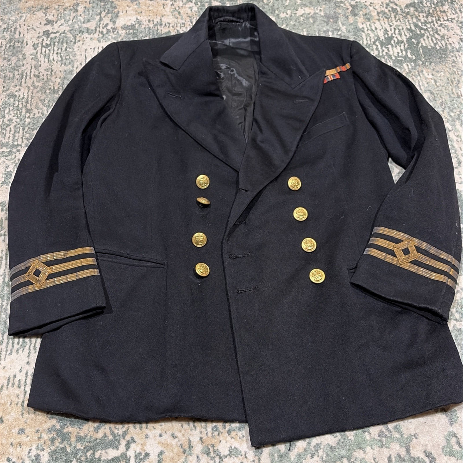 Vintage 1950 British Merchant Navy Chief Officer Jacket Gieves