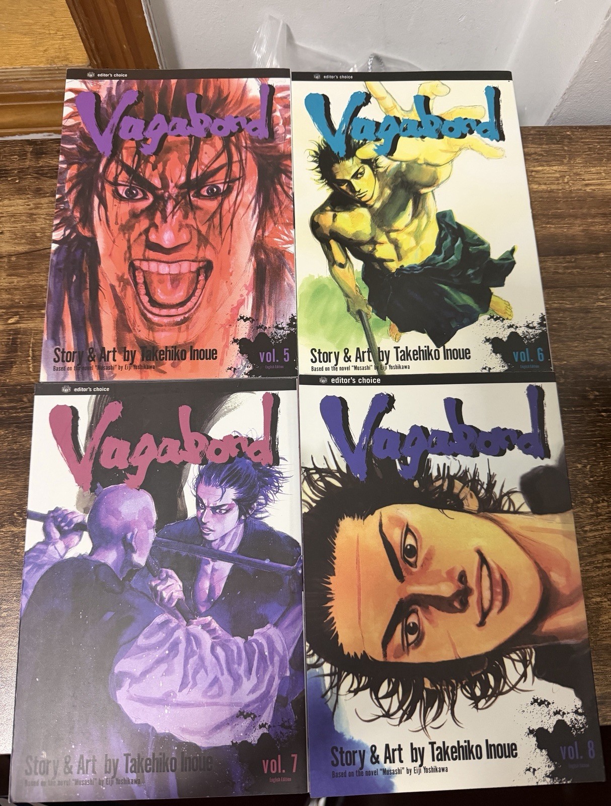 Vagabond Volumes 5-8 Manga Single English Version Vol Takehiko Inoue Rare OOP