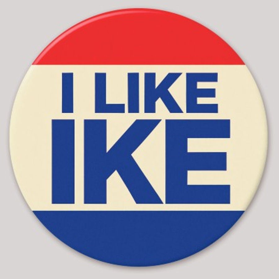 Dwight D. Eisenhower I Like Ike Campaign Slogan 4x4 Inch Vinyl Sticker Replica
