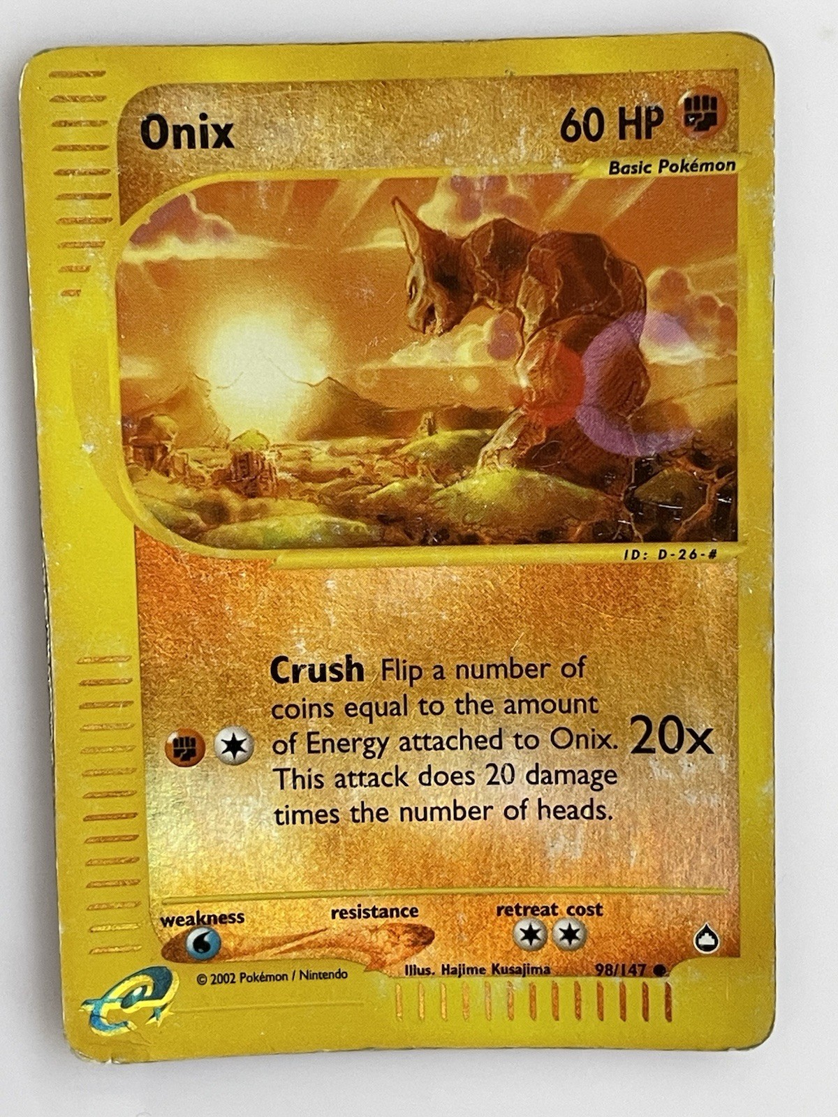 Onix 98/147 Aquapolis Reverse Holo Common Heavily Played WOTC 2002