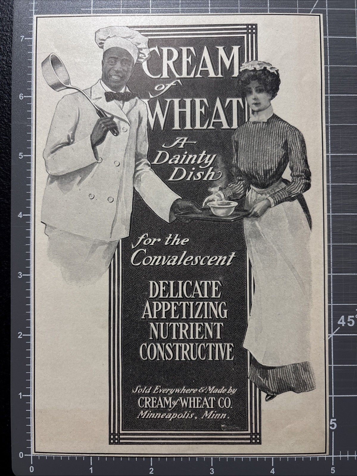 1901 Vtg Print Ad Cream Of Wheat A Dainty Dish For The Convalescent Minneapolis