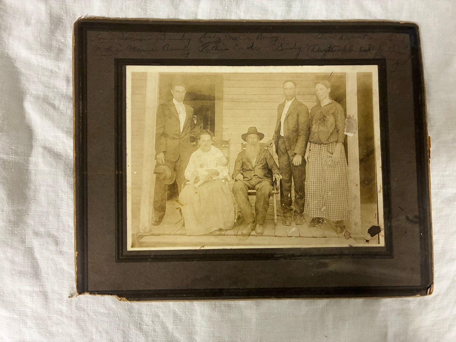 antique framed sepia-toned photograph 