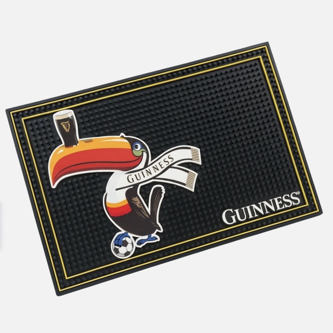 Authentic New Guinness Toucan Soccer Drip Mat PVC Bar Mat