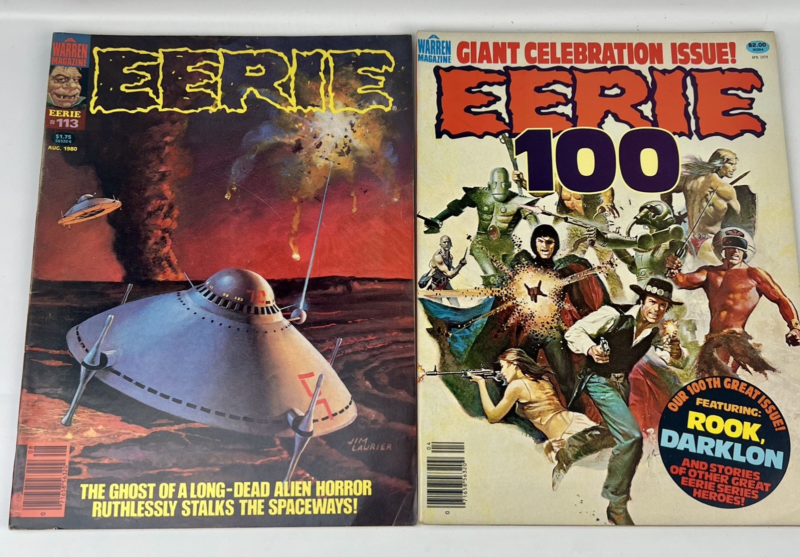 Eerie #113 (Aug 1980) #100 (Apr 1979) Lot Warren Magazine Lot of 2 Eerie #113 (Aug 1980) #100 (Apr 1979) Lot Warren Magazine Lot of 2