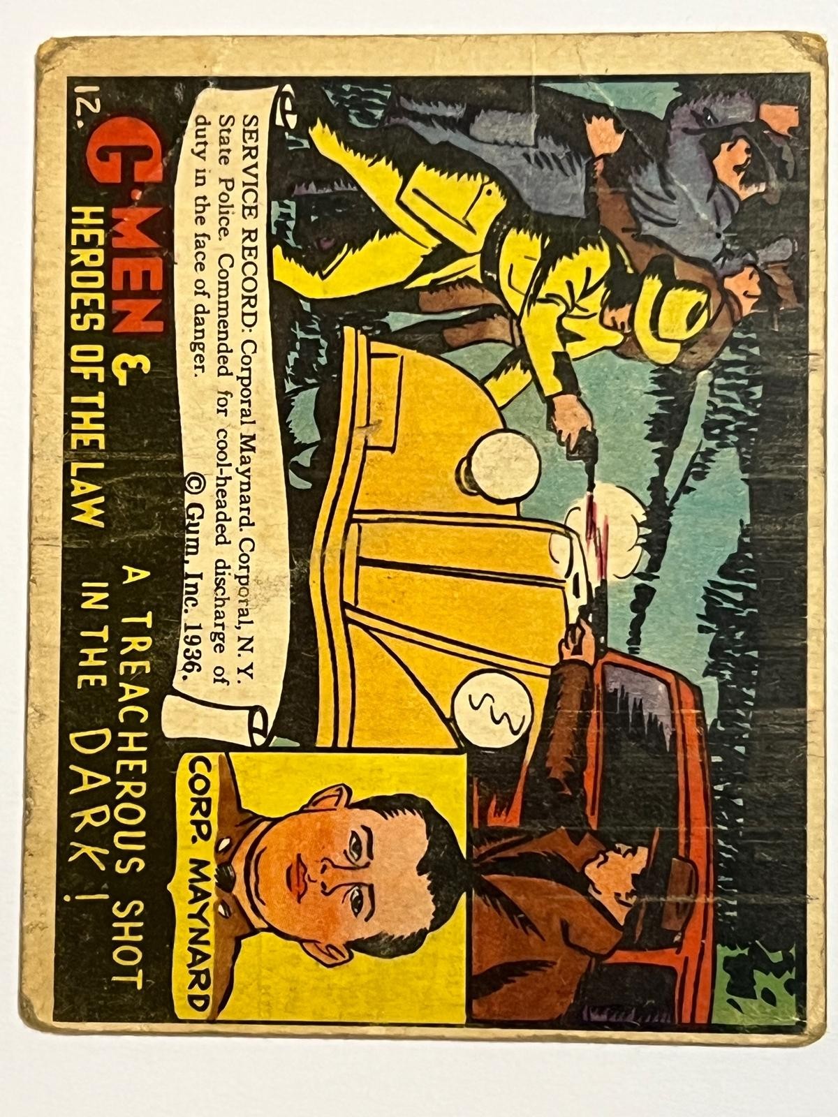 1935-37 Gum Inc. G-Men & Heroes of the Law (R60) #12a Corp. Maynard