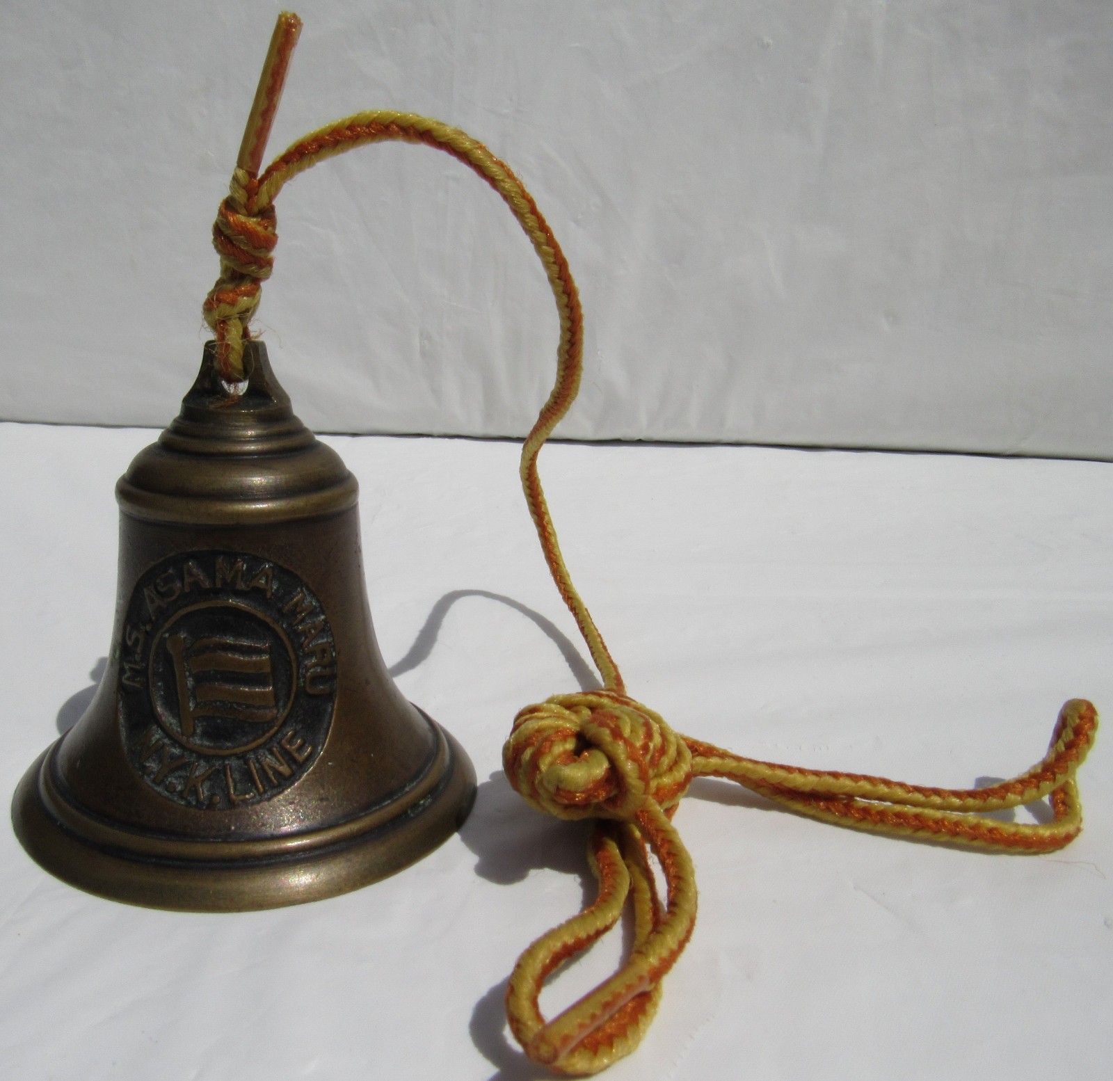 VERY RARE 1929 MS Asama Maru NYK Line Luxury Ocean Liner Souvenir Bronze Bell