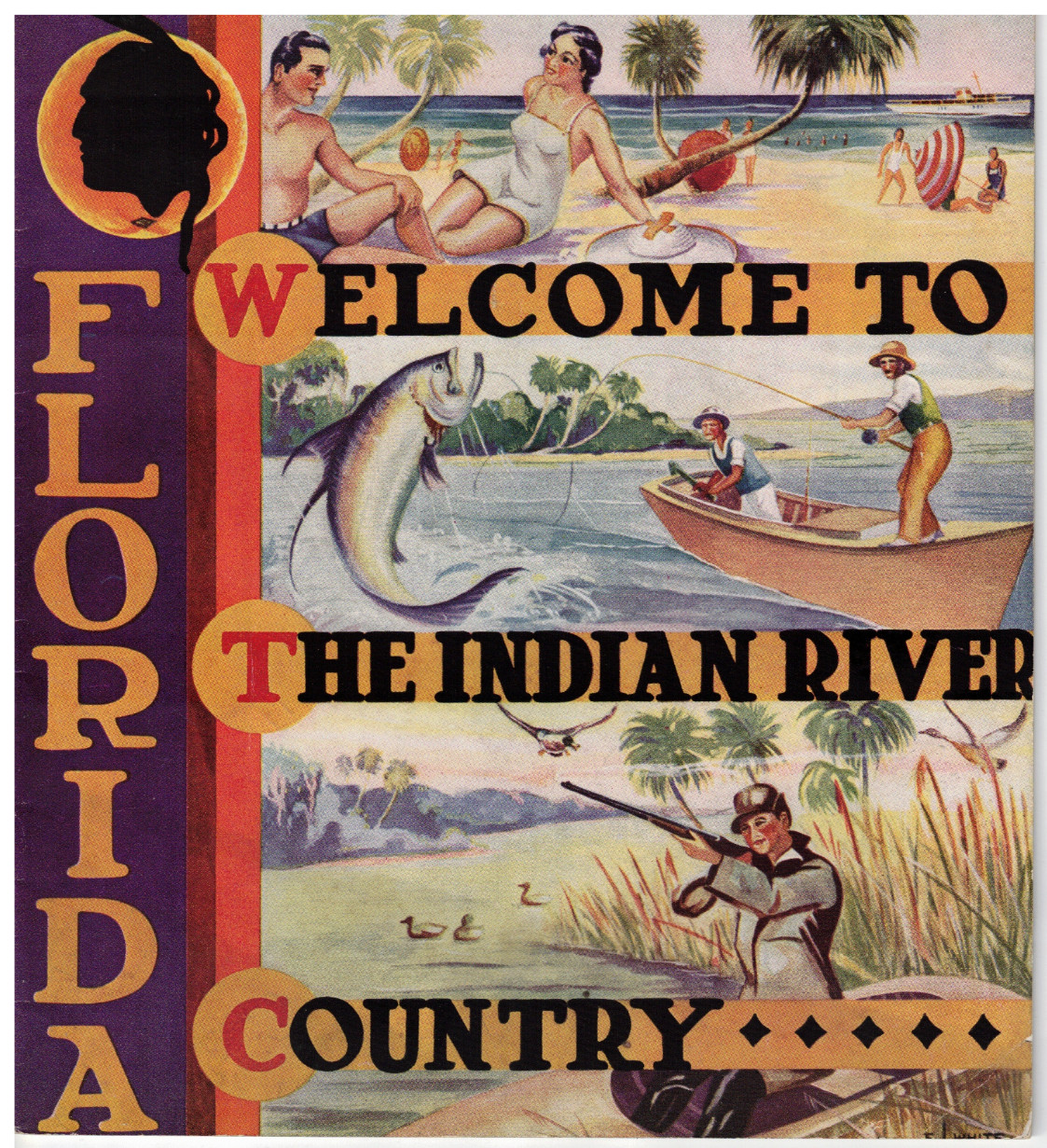 VINTAGE 1936 FLORIDA TRAVEL BROCHURE WELCOME TO THE INDIAN RIVER COUNTRY 32PGS