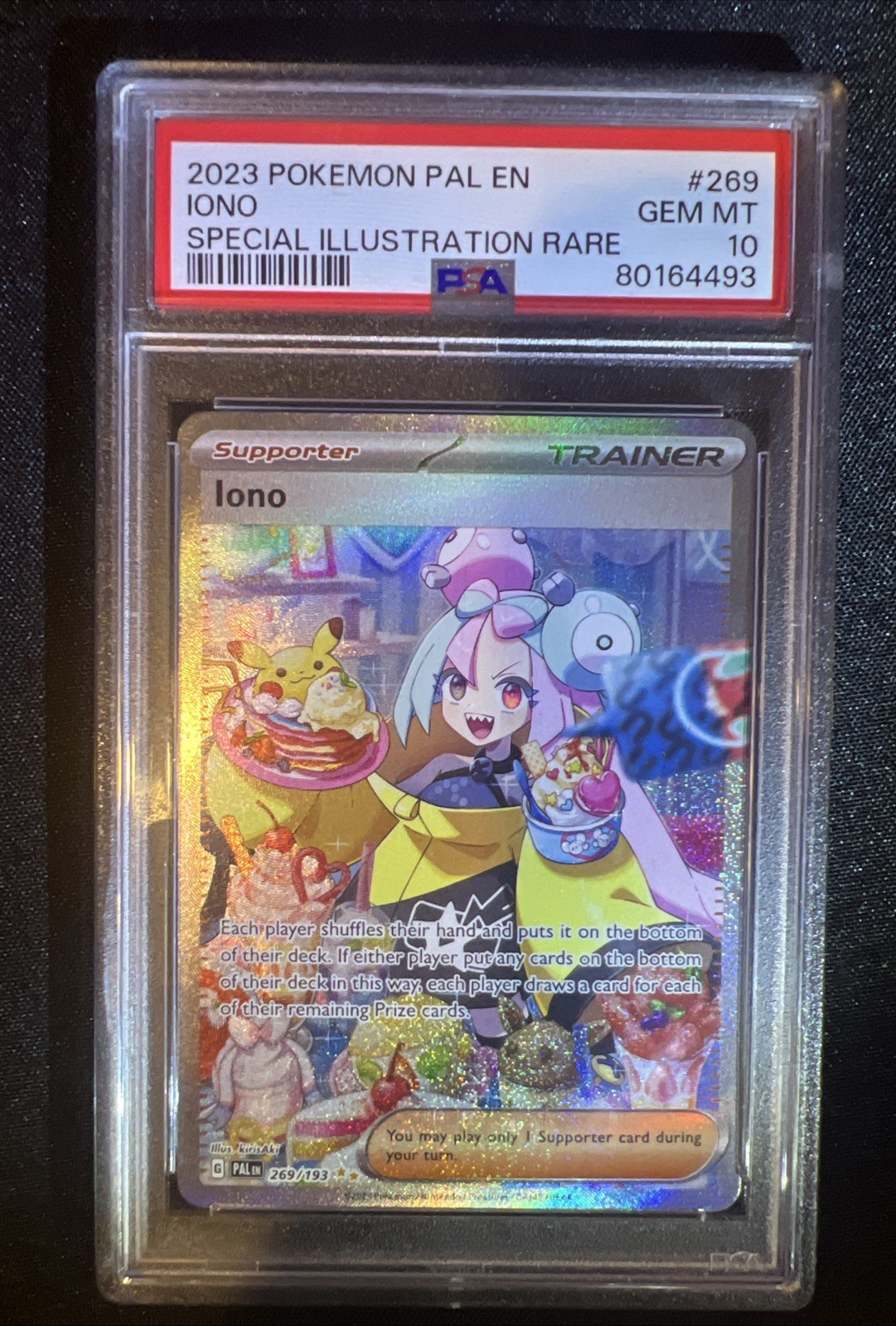2023 Pokemon Paldea Evolved Iono 269/193 SIR Special Illustration Rare PSA 10
