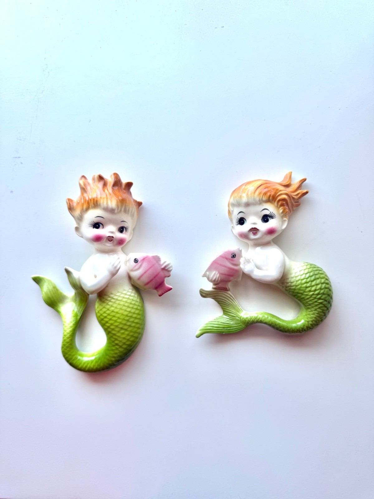 Norcrest Vintage 1950's Mermaid and Merman