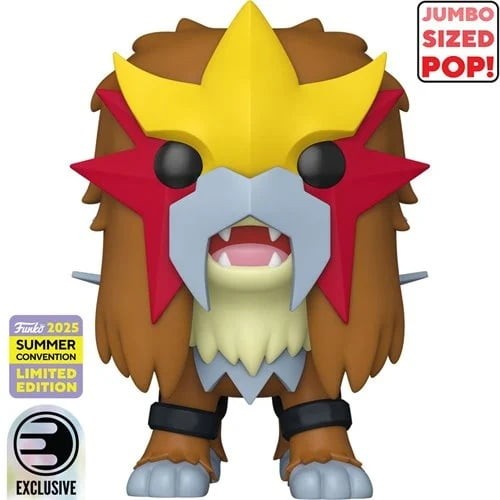 Pokémon Entei Jumbo 10” Funko Pop #1070 SDCC 2025 Convention Exclusive Pokémon Entei Jumbo 10” Funko Pop #1070 SDCC 2025 Convention Exclusive