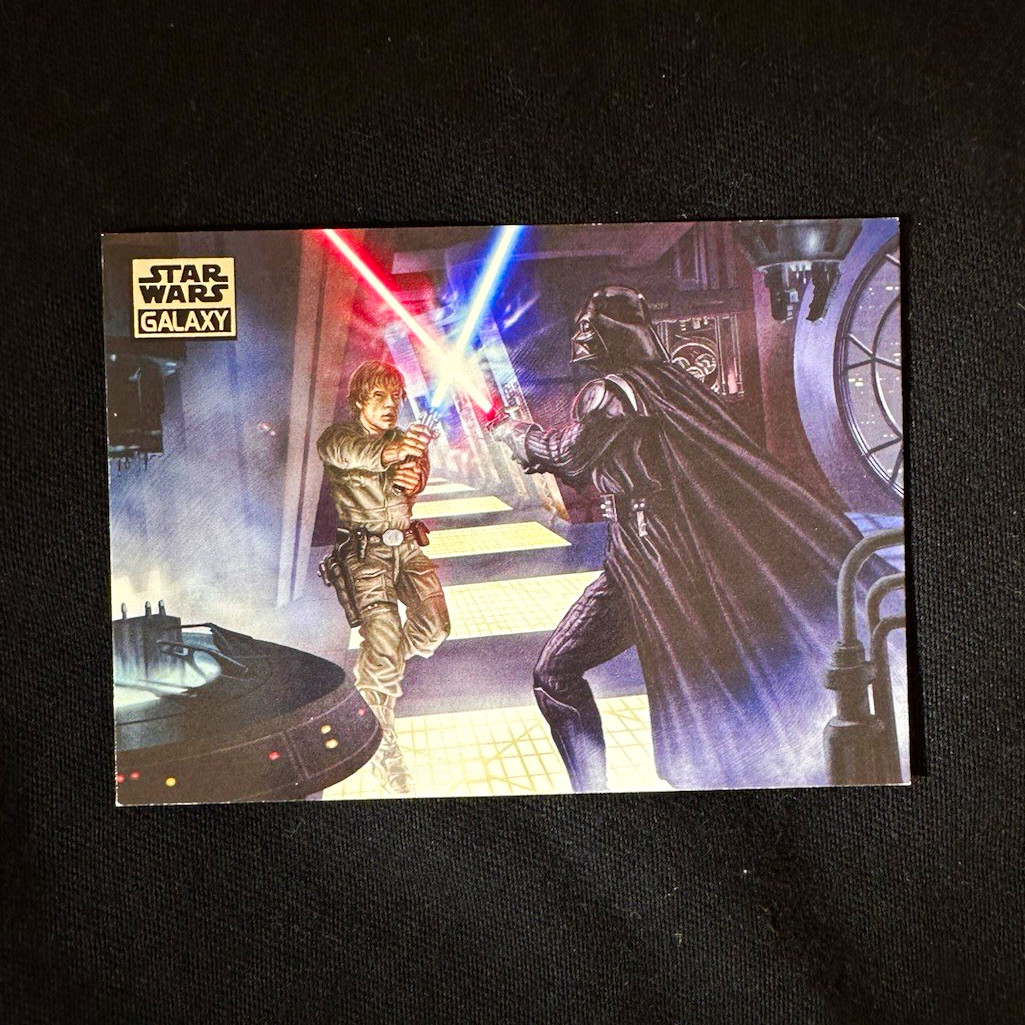 Topps 2013 Star Wars Galaxy 7 Art of Celebration The Clash of Lightsabers #57