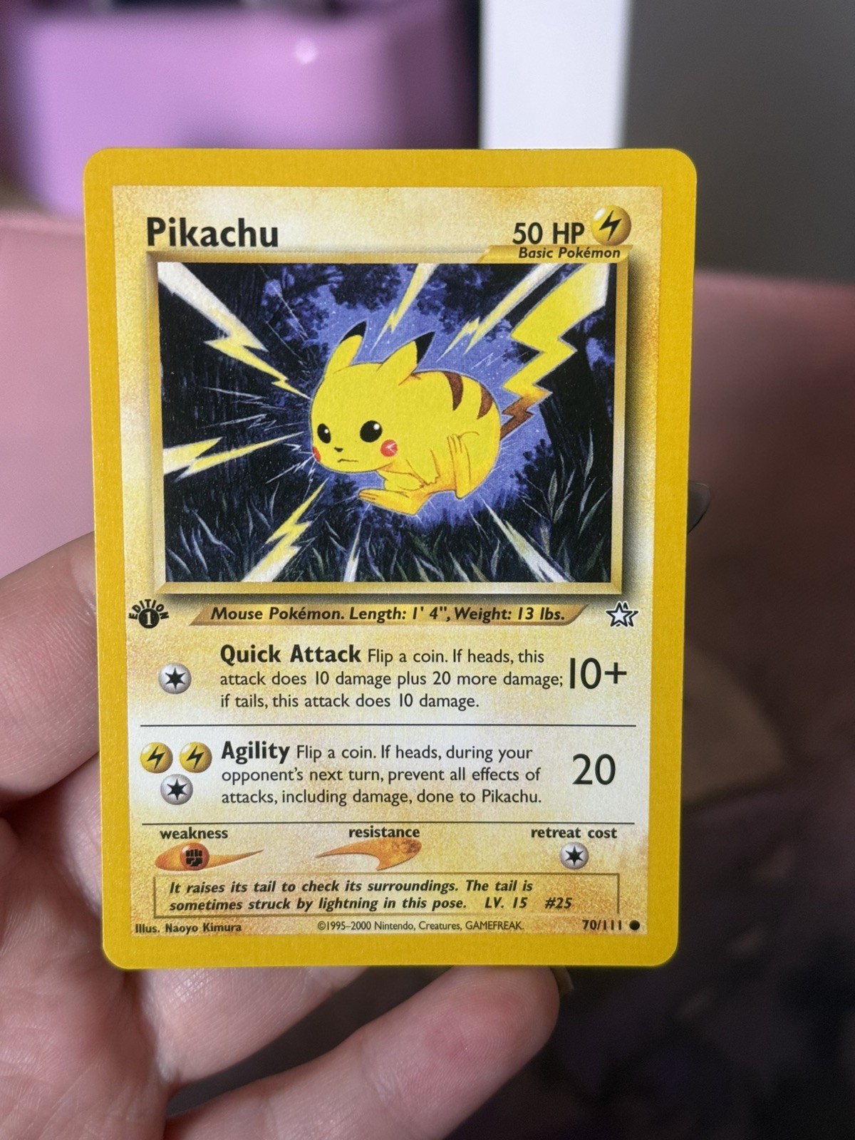 Pokemon Cards: Neo Genesis 1st Edition Common: Pikachu 70/111 Pokemon Cards: Neo Genesis 1st Edition Common: Pikachu 70/111