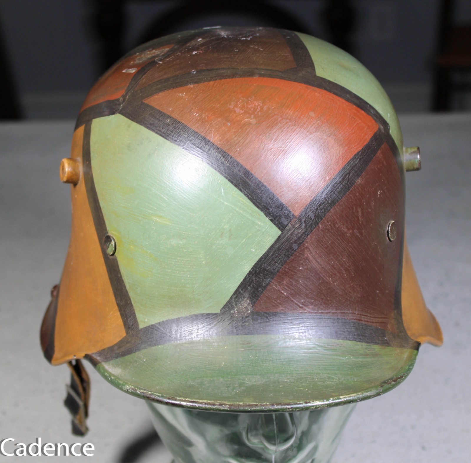 WW1 German M16 M17 Helmet Original Shell Split Pins & Liner Band SI 66 REPAINT WW1 German M16 M17 Helmet Original Shell Split Pins & Liner Band SI 66 REPAINT
