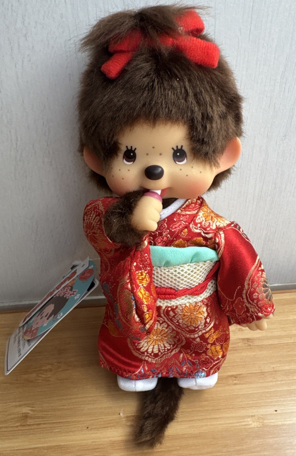 Monchhichi Kyugetsu Official Kimono Doll Girl Red Plush Toy By Sekiguchi Japan Monchhichi Kyugetsu Official Kimono Doll Girl Red Plush Toy By Sekiguchi Japan