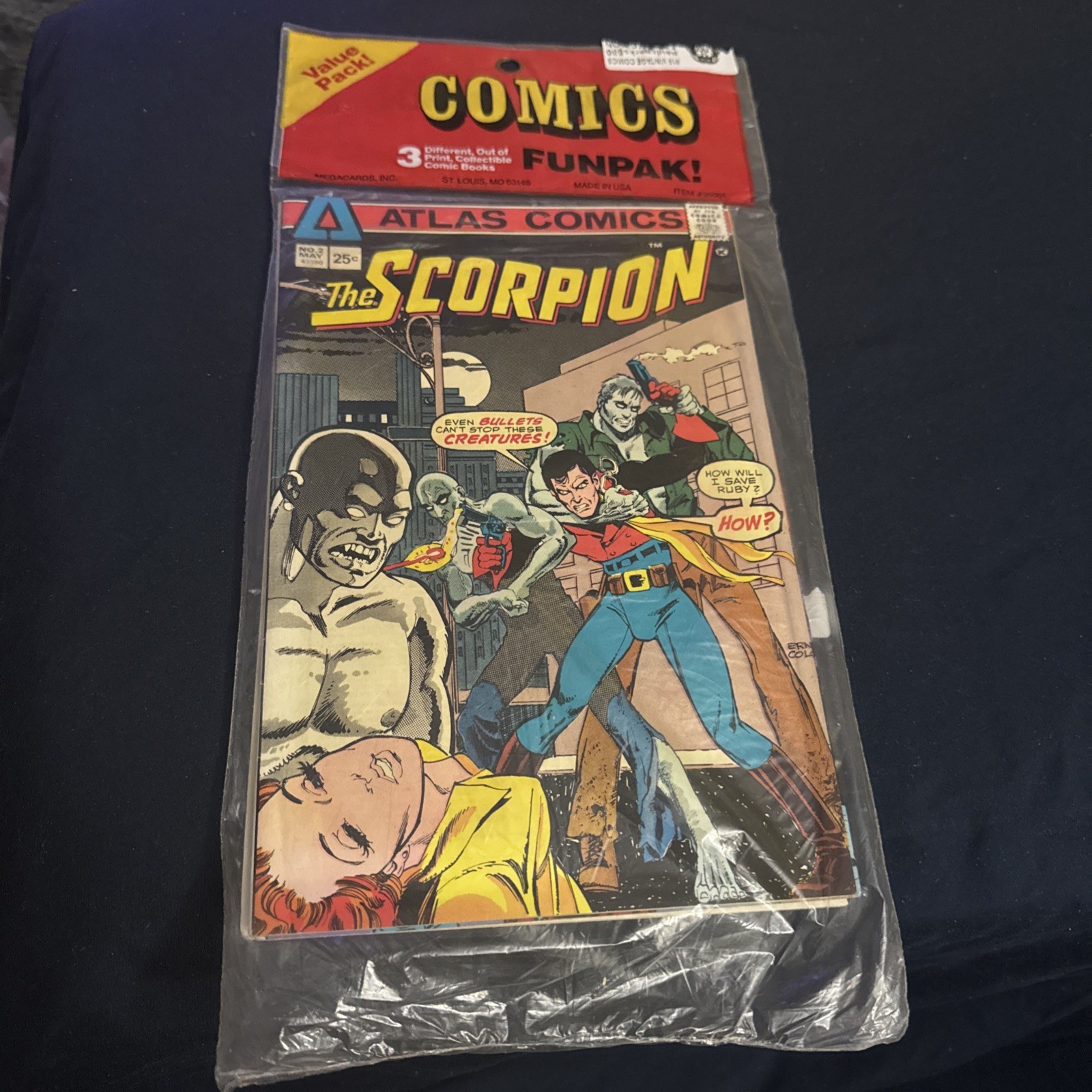Atlas Comics 1975 Sealed Three Pack Very Rare Atlas Comics 1975 Sealed Three Pack Very Rare
