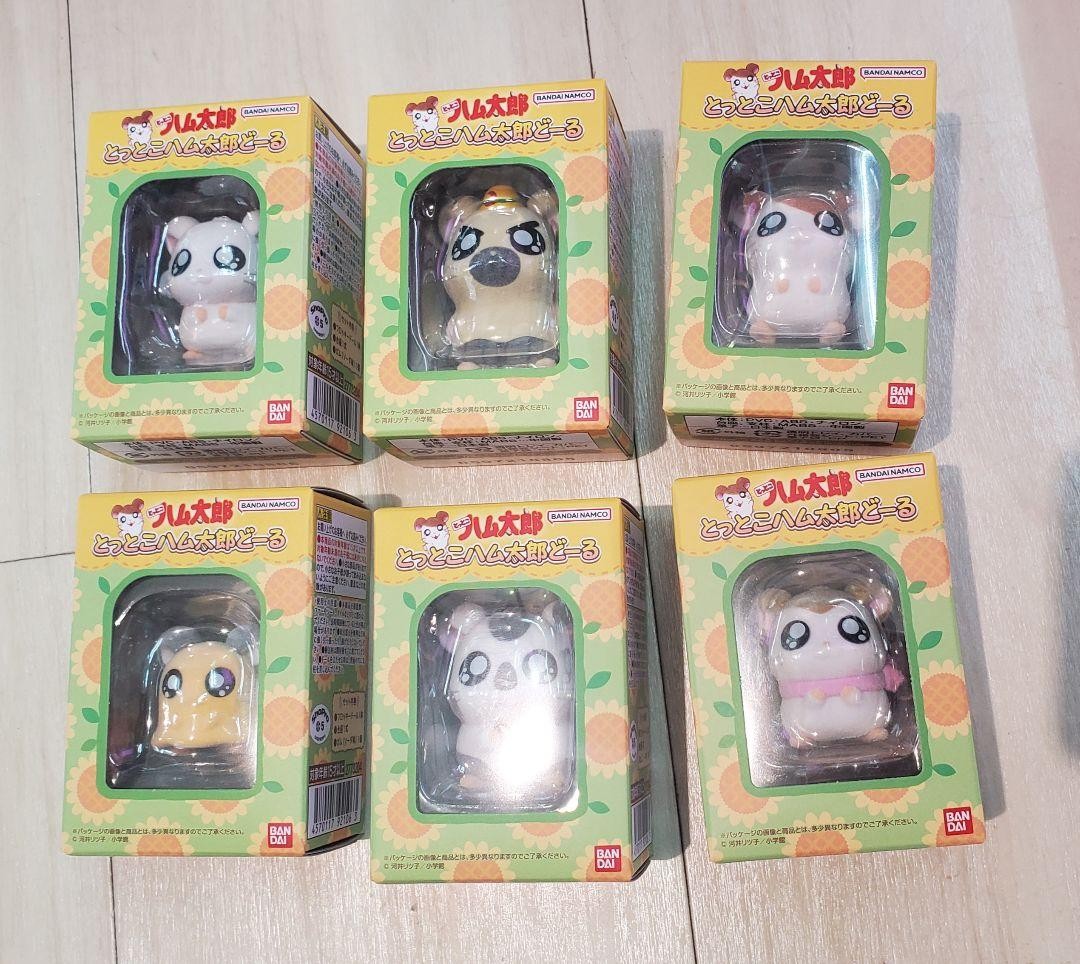 [New] BANDAI Tottoko Hamtaro Flocked Doll Figure Complete Set of 6