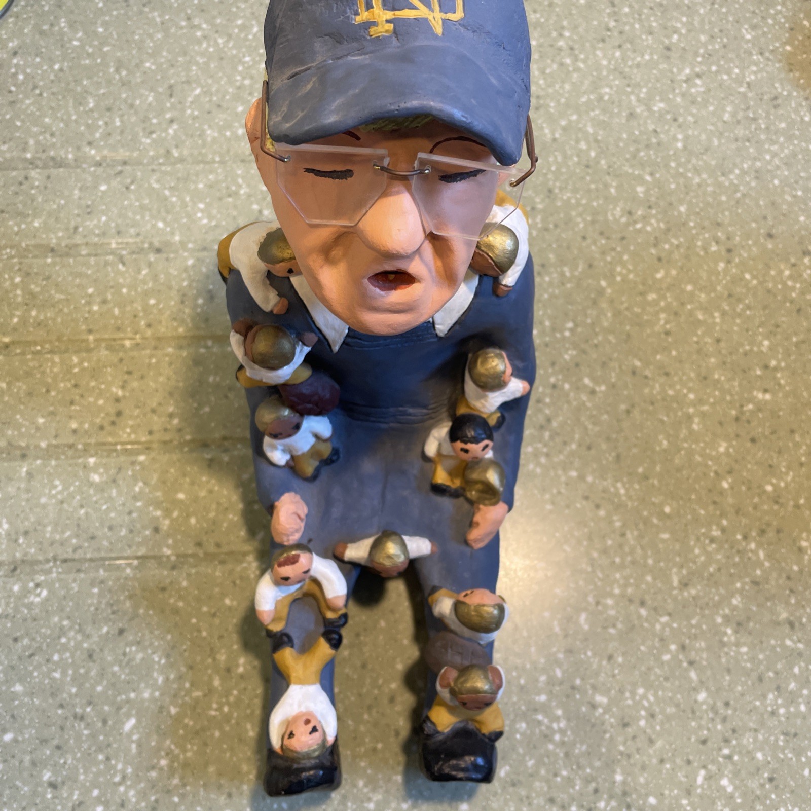RARE Lou Holtz Collectible 1992 Ceramic Painted Signed Eiteljorge Figurine. RARE Lou Holtz Collectible 1992 Ceramic Painted Signed Eiteljorge Figurine.