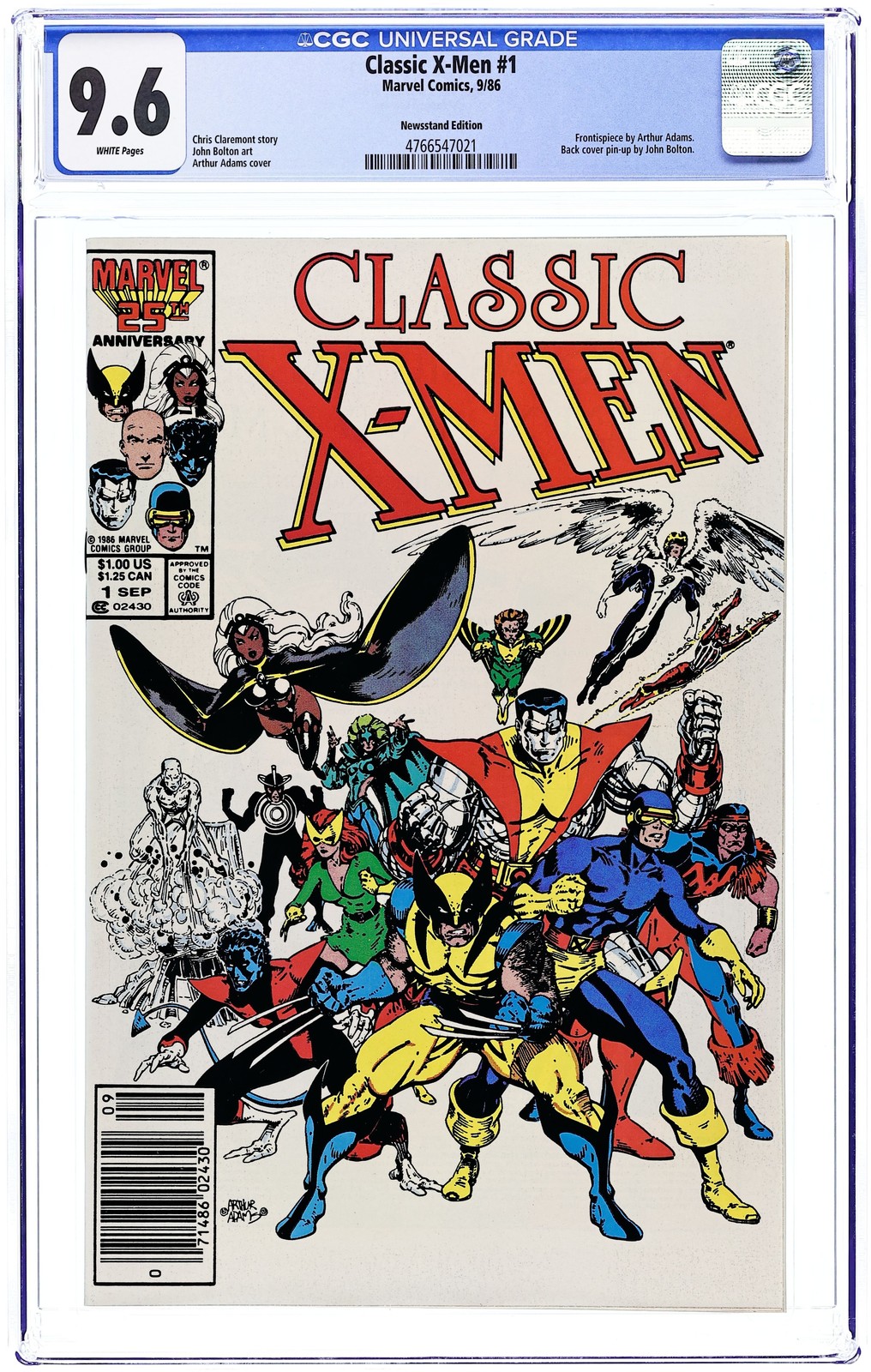 X-Men Classic Classic X-Men 1N CGC 9.6 Newsstand 1986 4766547021