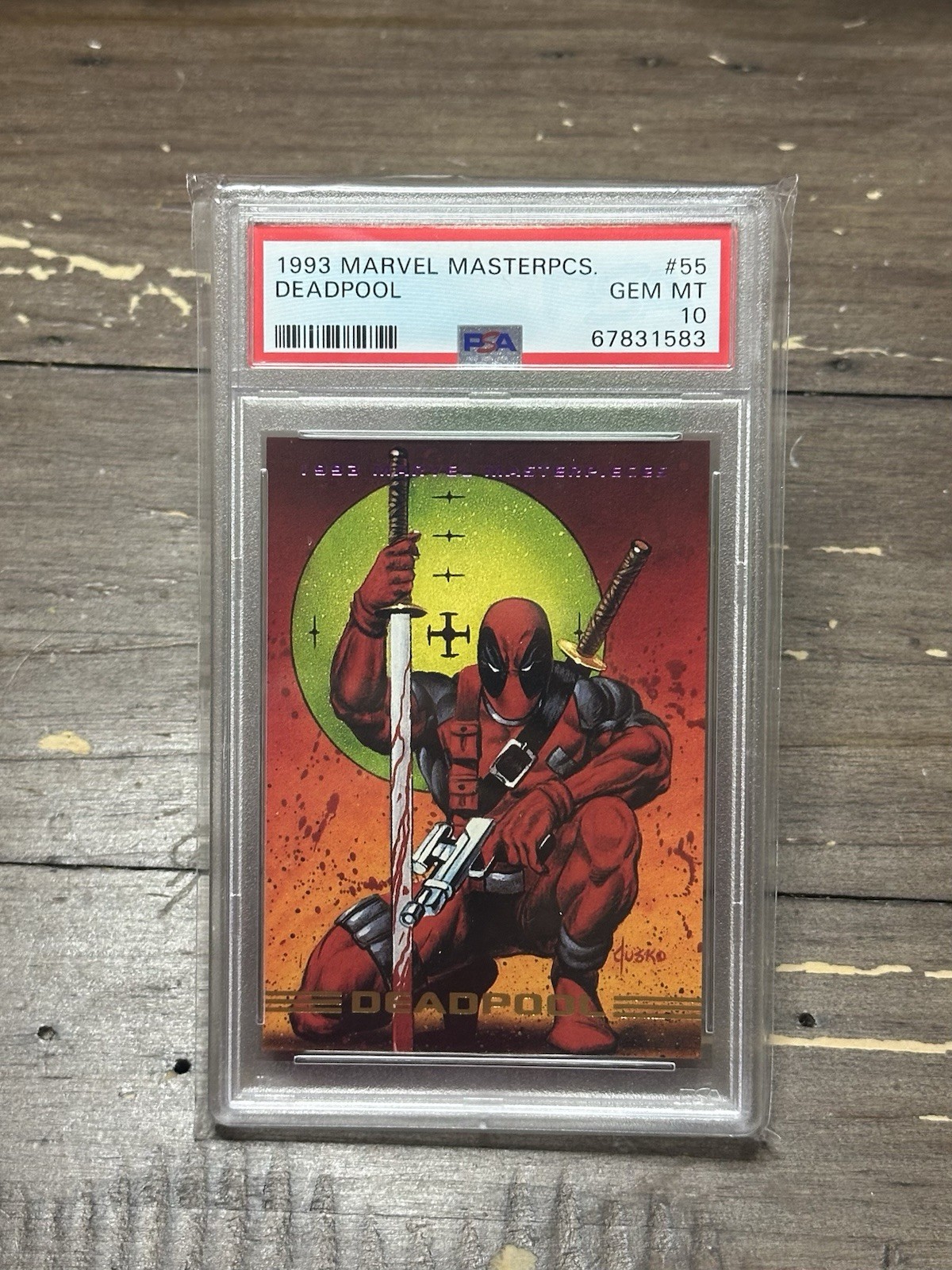 1993 Marvel Masterpieces DEADPOOL #55 PSA 10