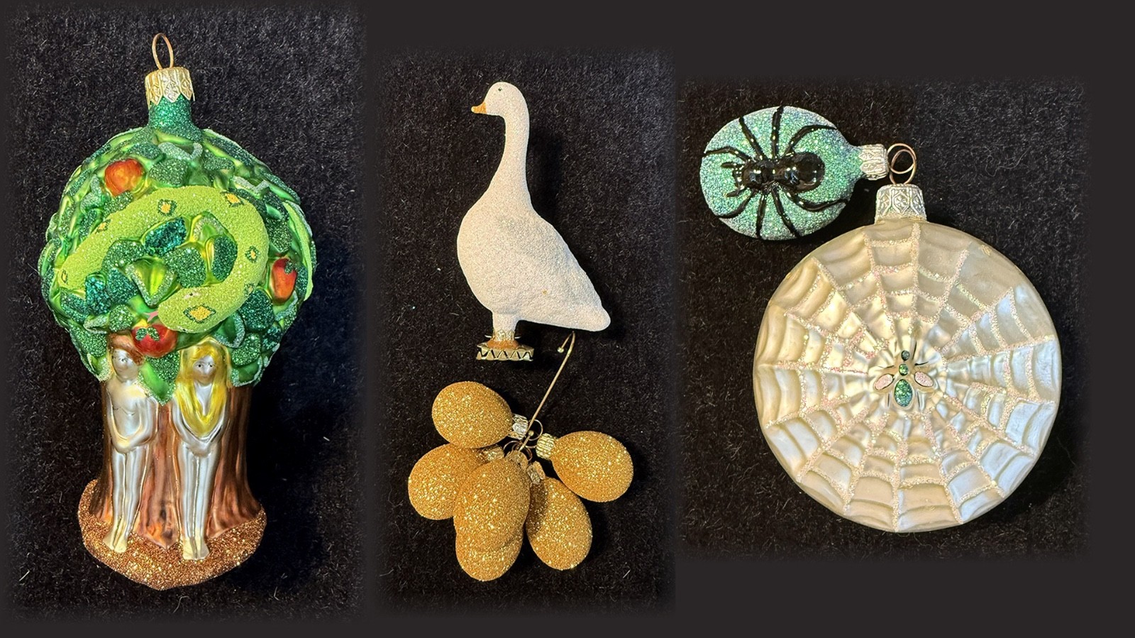 Patricia Breen Fables & Legends Set of 3 Adam & Eve Golden Goose Spider Web Rare