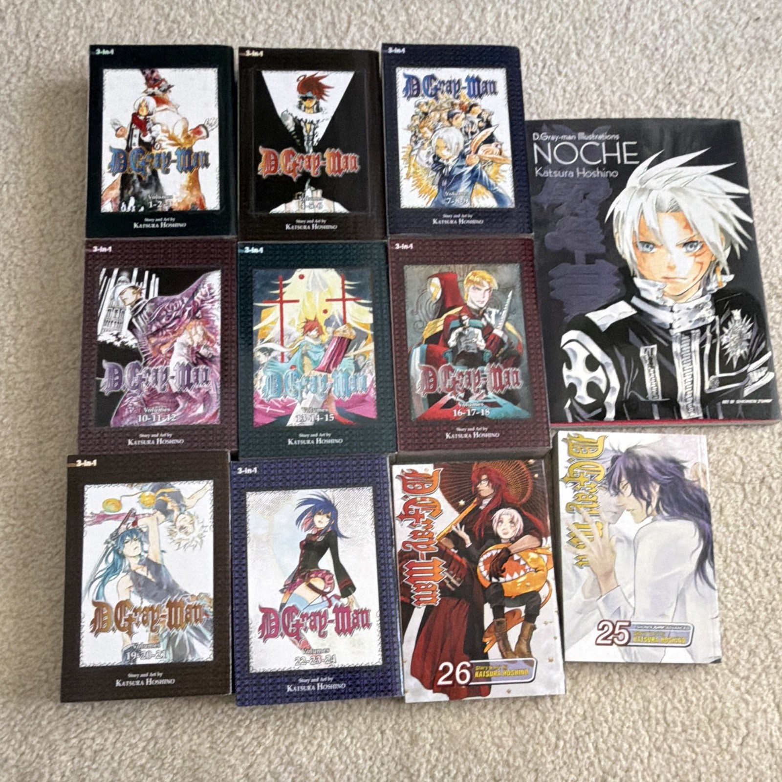 D.Gray-man LOT, 3-1 &25/26 Manga Softcover English VIZ Media by Katsura Hoshino